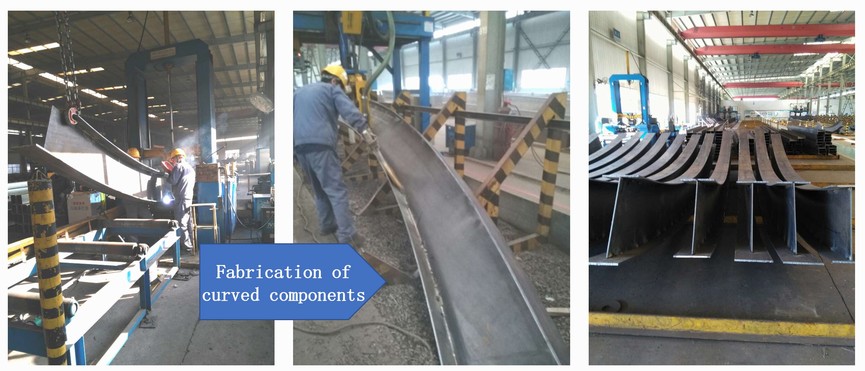 Fabrication of curved steel structural members