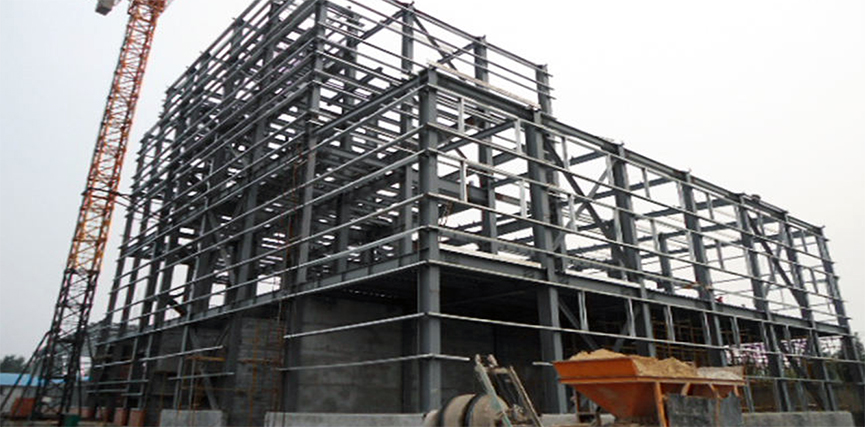 Muti-story Steel Structure Apartment Buildings Construction Site