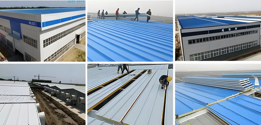 Over Lap Type PIR PU PUF Roof Sandwich Panels Project Cases