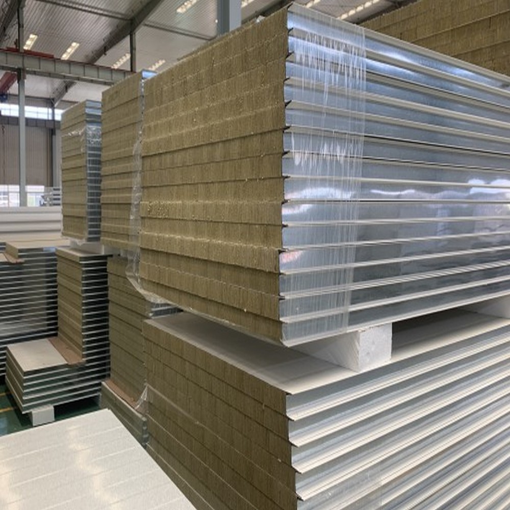 Rock Wool Fireproof Wall Sandwich Panels (1)