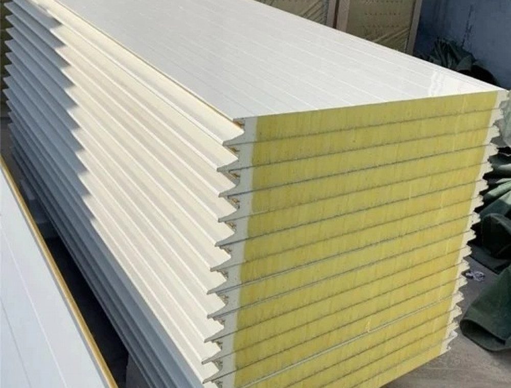 Rock Wool Sandwich Wall Panels with PU Sealing product image 1