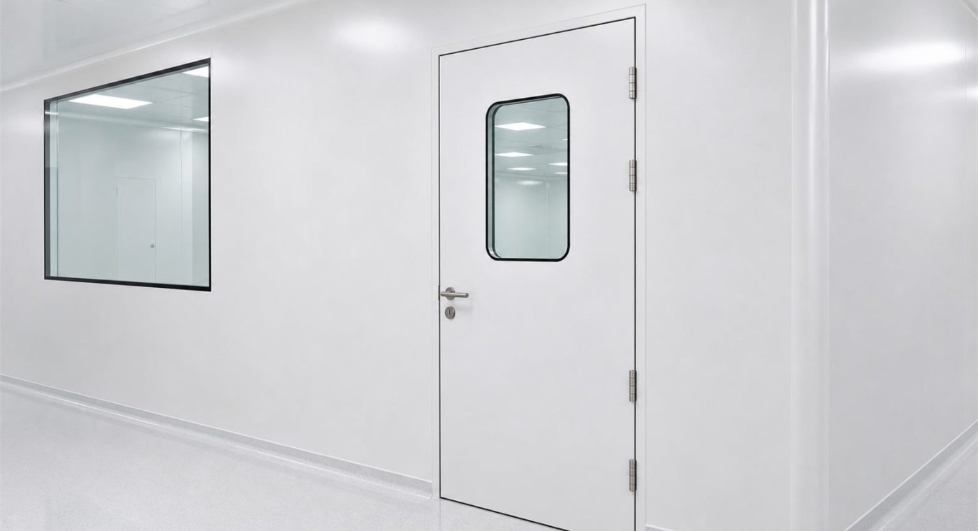 باب فولاذي مستو للغرف النظيفة product image 1