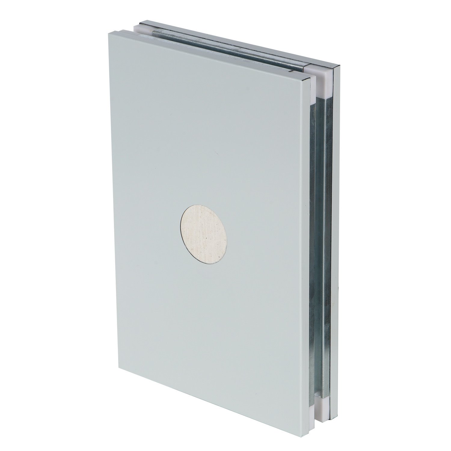Glass Magnesium Rock Wool Handmade Cleanroom Panel with rock wool core shown in shaped opening