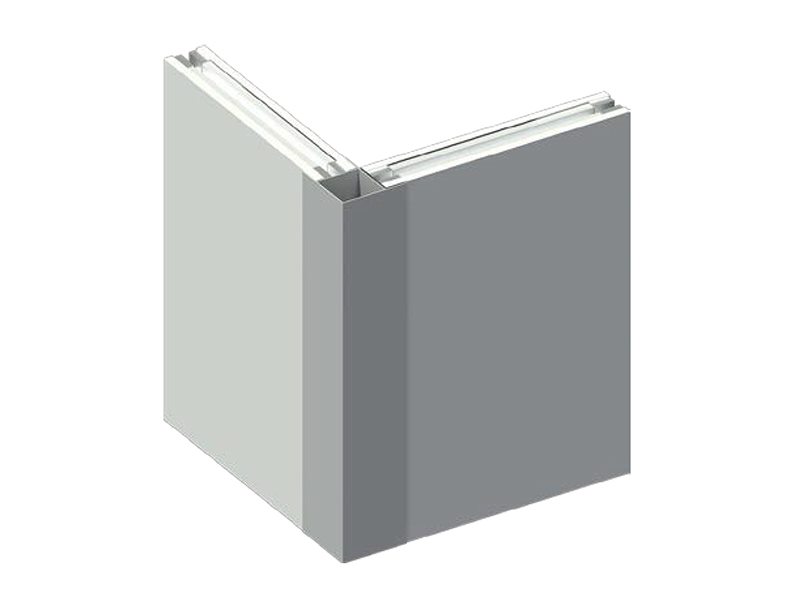 Clean room wall accessory and pass box installation detail