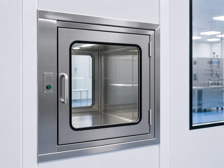 Interlocking stainless steel clean room pass box