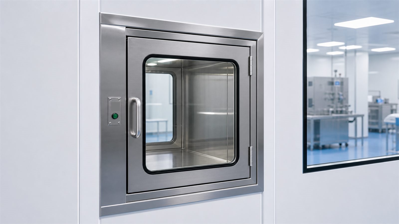 Interlocking stainless steel clean room pass box