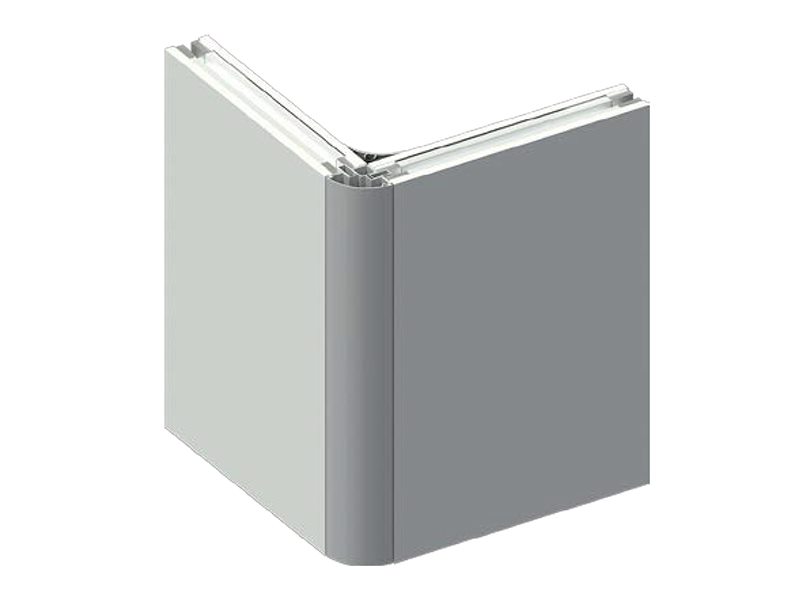 Clean room air shower wall and service accessory detail