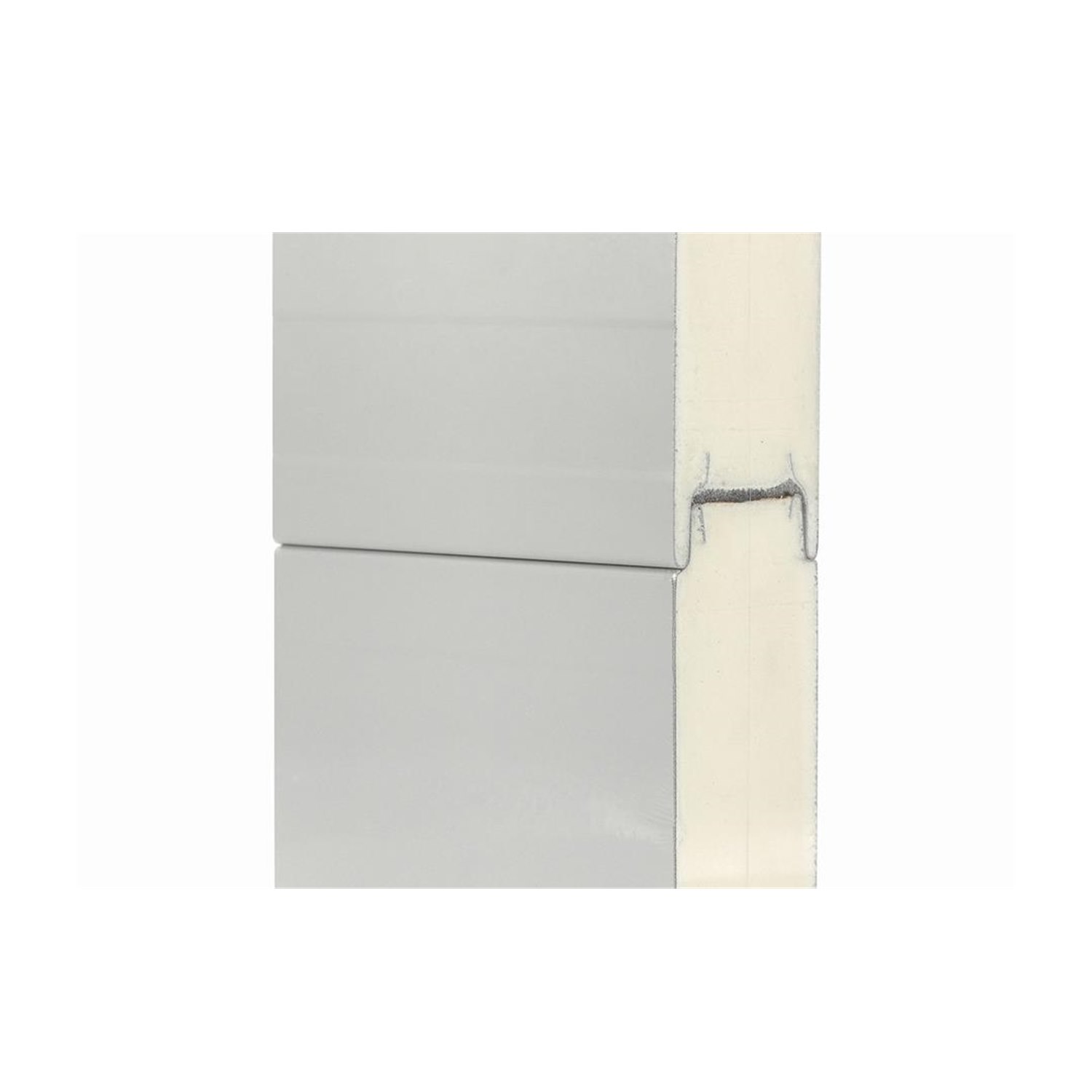 PU Mechanized Cleanroom Sandwich Panel formed edge profile for insulated cleanroom wall