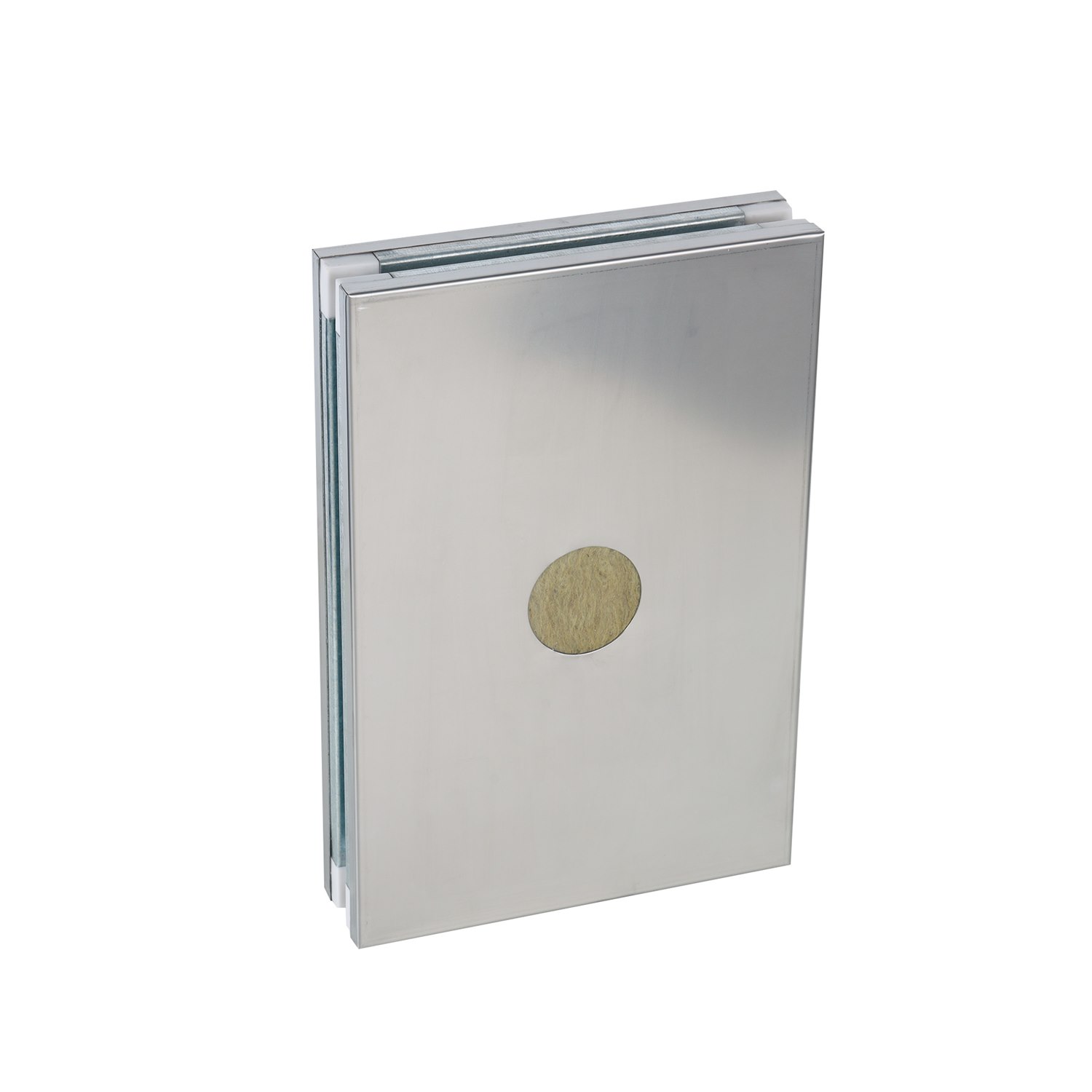 Rock Wool Handmade Cleanroom Sandwich Panel vertical sample with exposed perimeter keel
