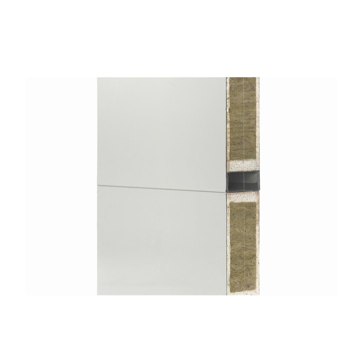 Rock Wool Mechanized Cleanroom Sandwich Panel mineral core close view