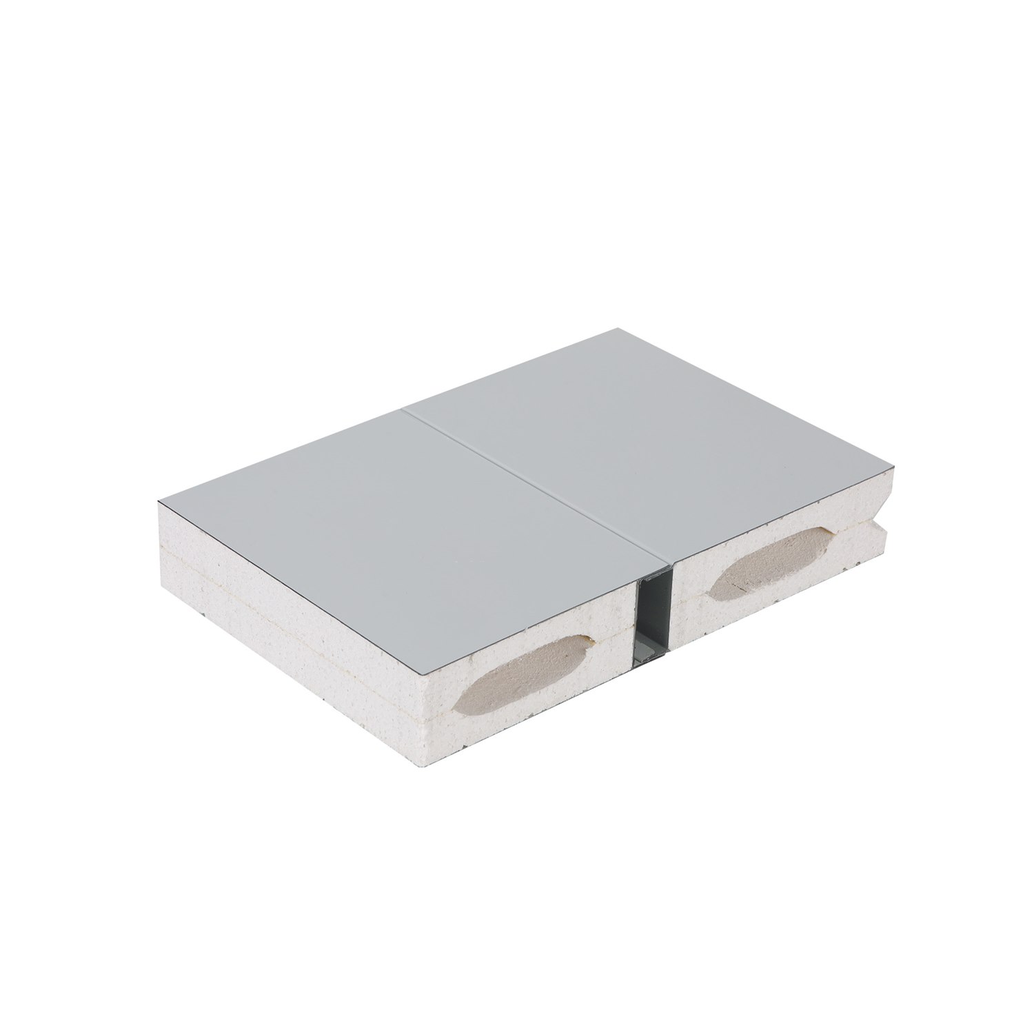 Silica Rock Mechanized Cleanroom Sandwich Panel flat white coated steel panel surface