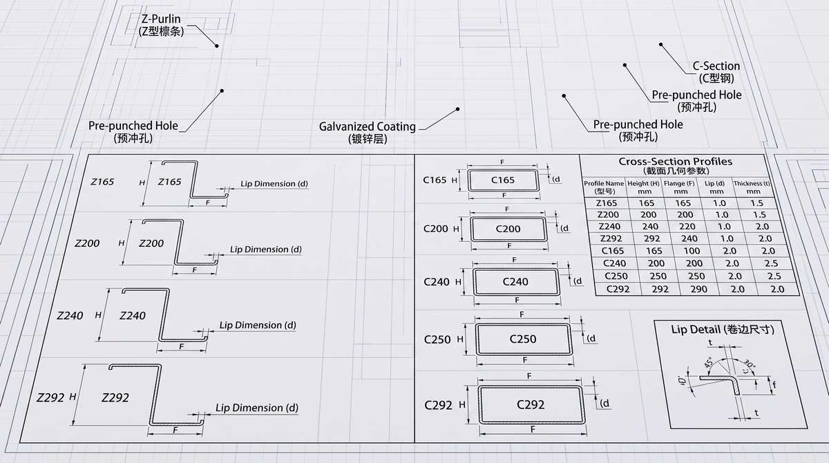 Comparing_Z-purlin_and_C-section details