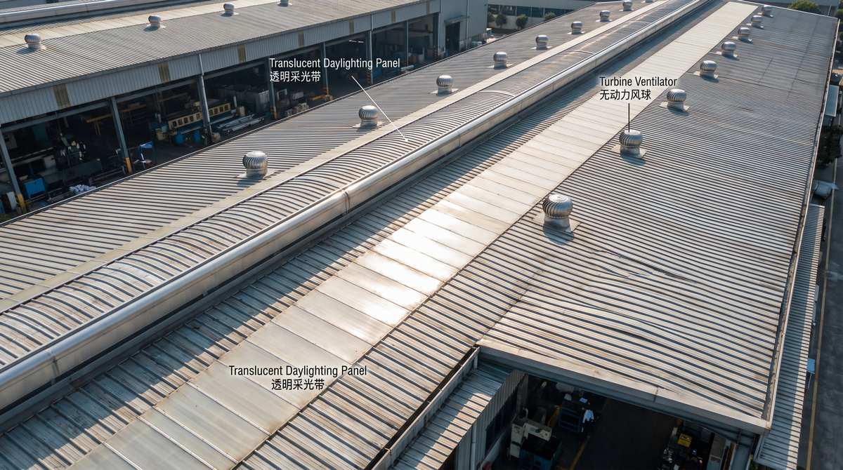 FRP Skylight Lite Panels & Roof Ventilators Sizing: Air Exchange & Daylight Guide
