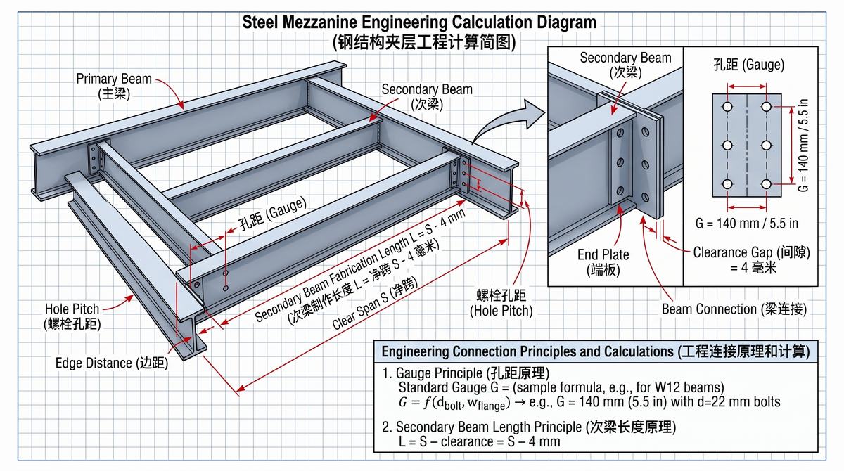 Steel mezzanine beam calculation