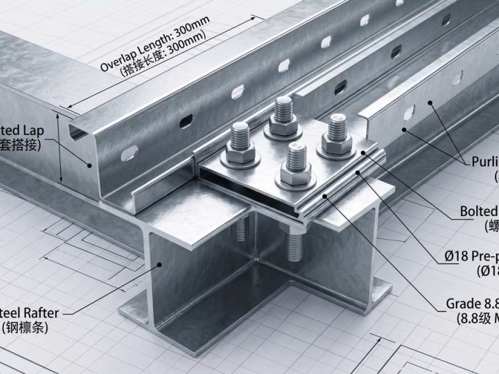 Continuous Z-Purlin Lap Joint Design and Installation for Metal Roof Structures