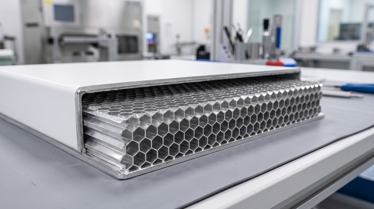 Panel sándwich para sala limpia de panal de aluminio