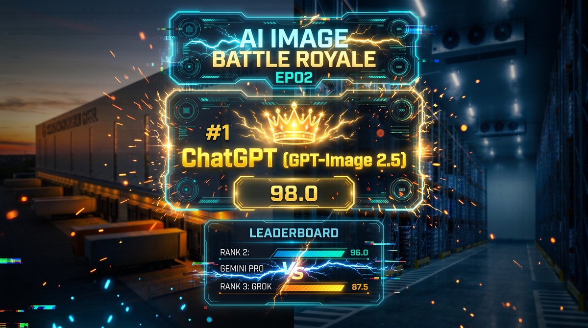 AI Image Battle Royale EP02: OpenAI’s Brand-New GPT-Image 2.5 vs Gemini Pro vs Grok — Can Frontier AI Finally Render Photorealistic Industrial Cold Storage Without “Plastic Slop”?