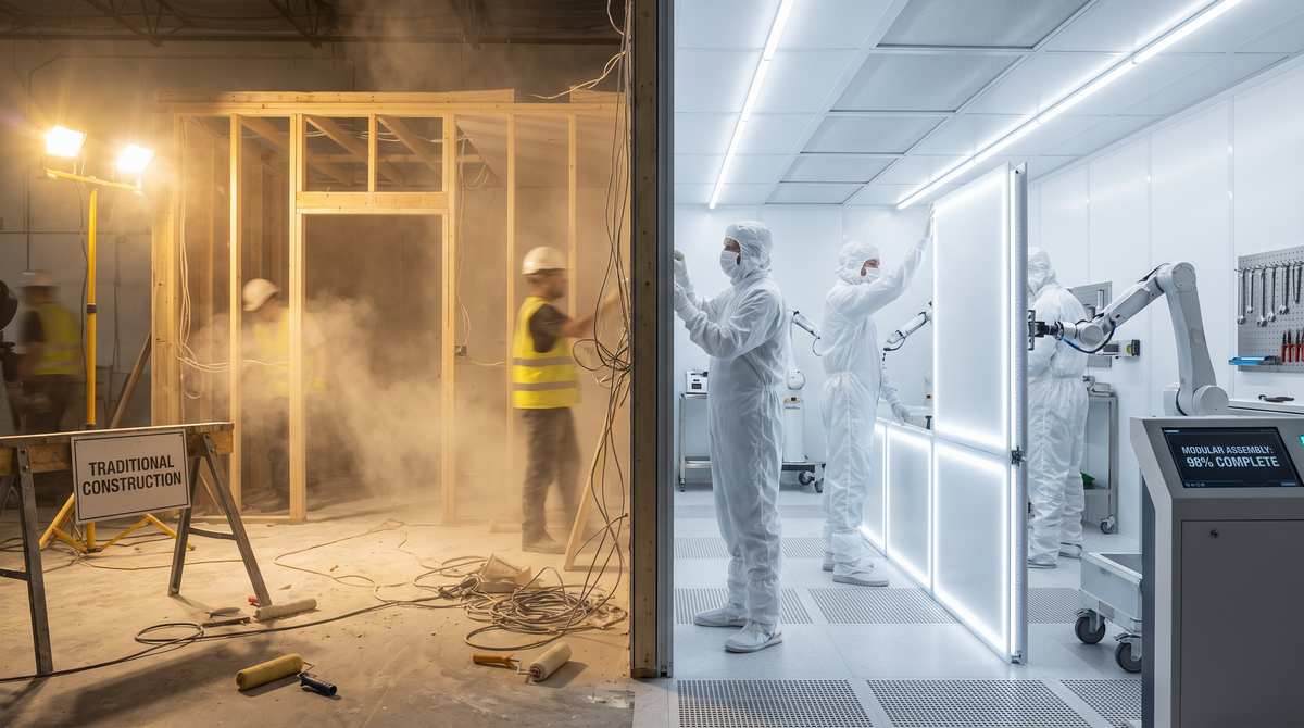 Cut Cleanroom Construction Time by 60%: Why Biopharma EPCs Are Swapping Drywall for Modular Prefab Systems