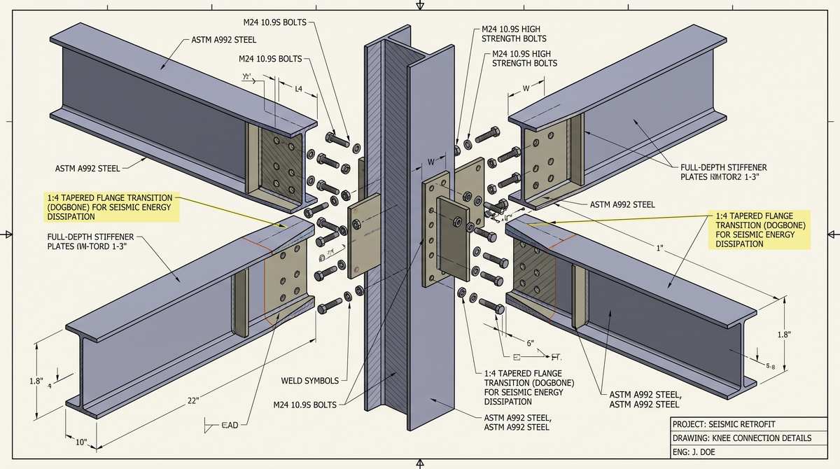 Steel_beam-to-column_knee_connection