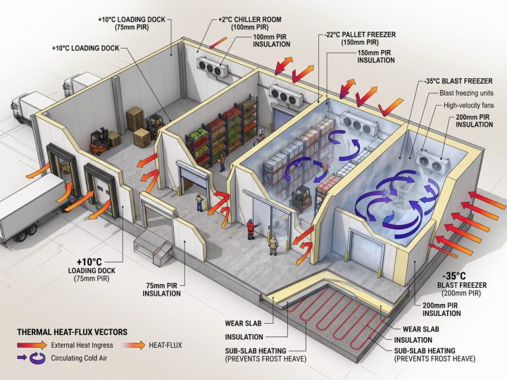 Cold Storage Panel Thickness Guide: 50mm–200mm by Zone