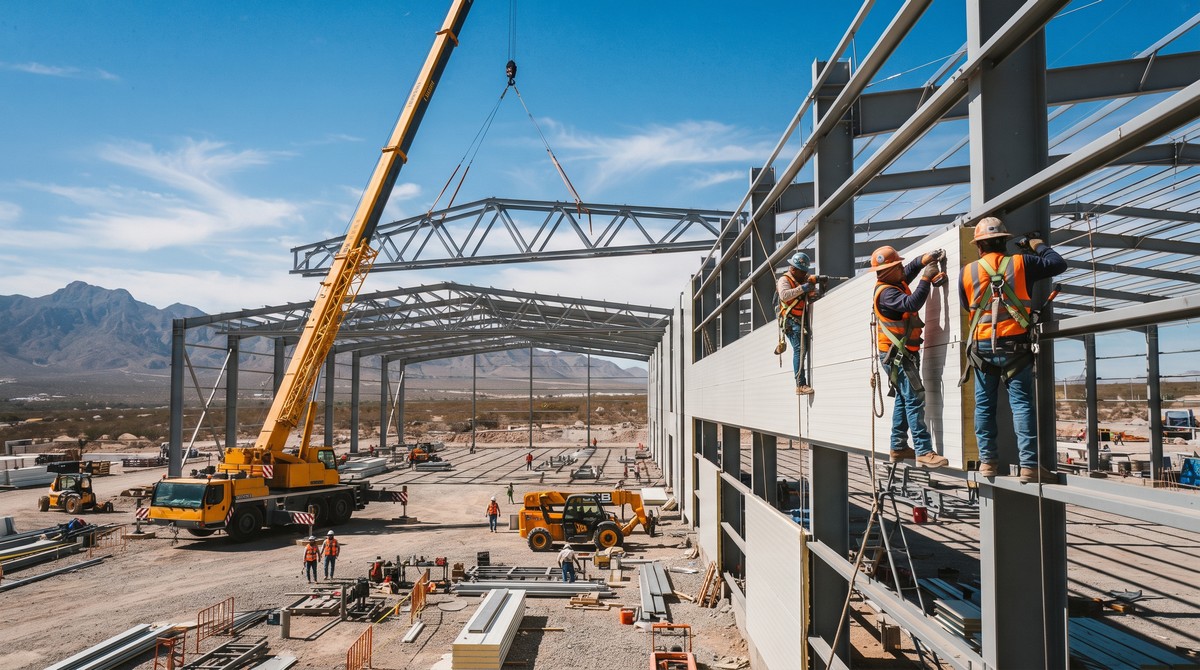 Monterrey Nearshoring Megafabs: Engineering Pre-Engineered Steel Frames with High-Wind Sandwich Roof and Wall Envelopes