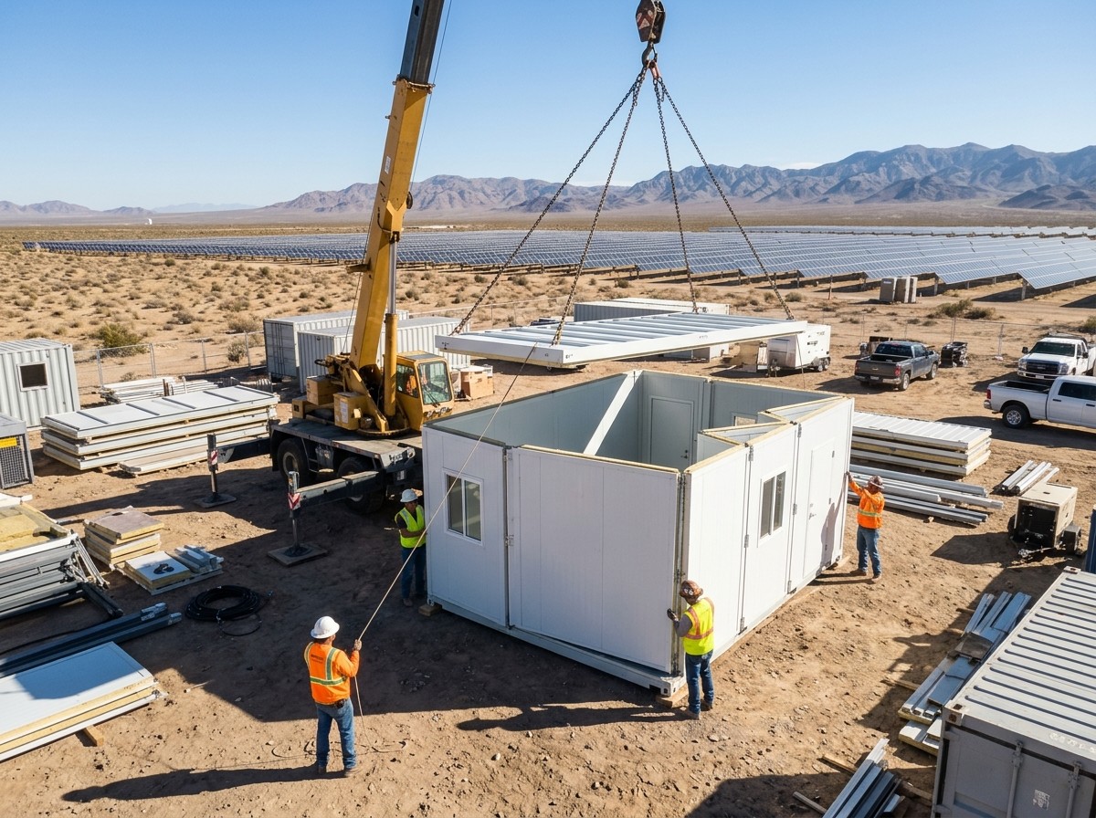 Crane_lifting_container_house_roof