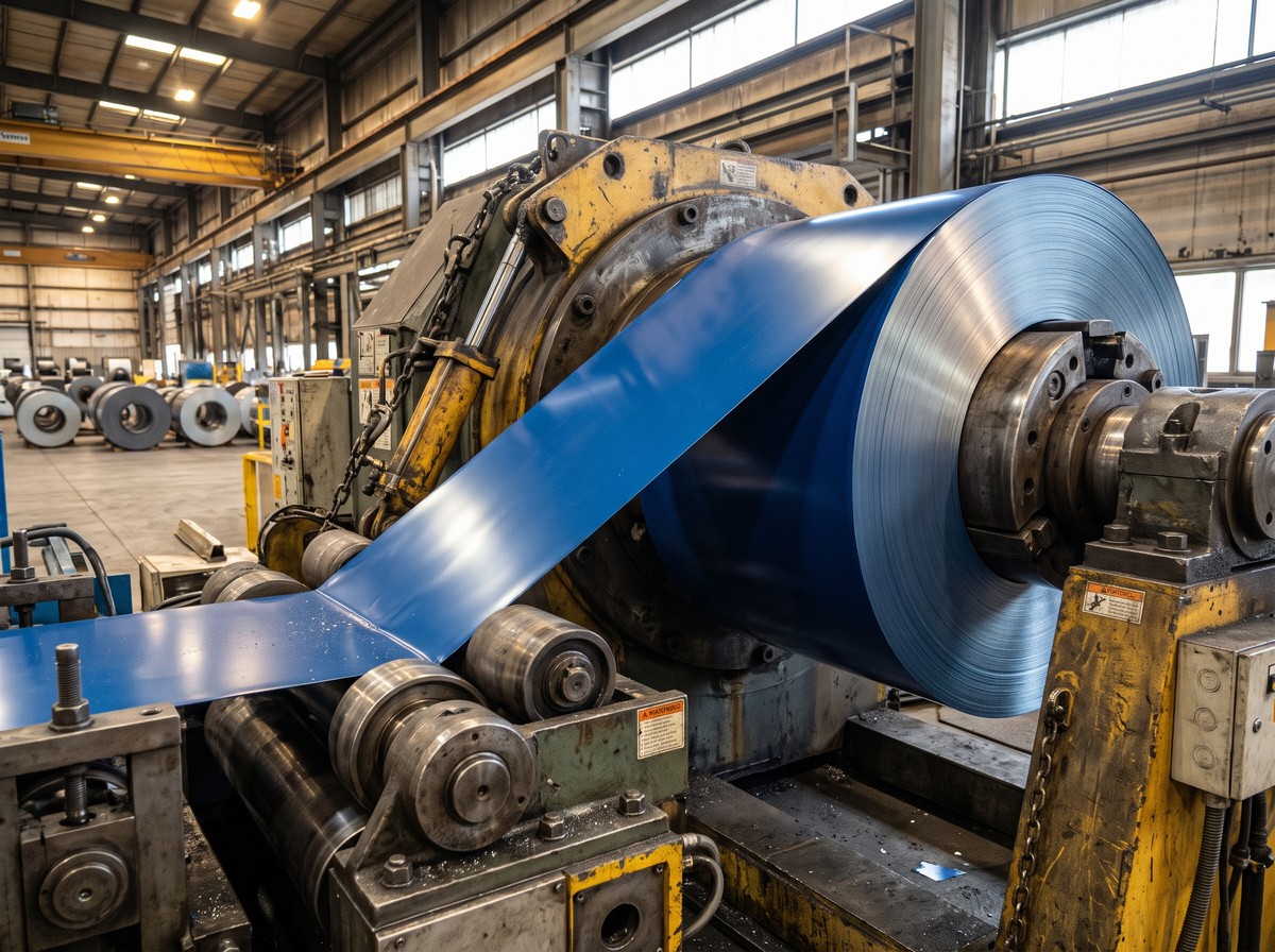 Industrial_decoiler_feeding_steel Coil Steel Sheet