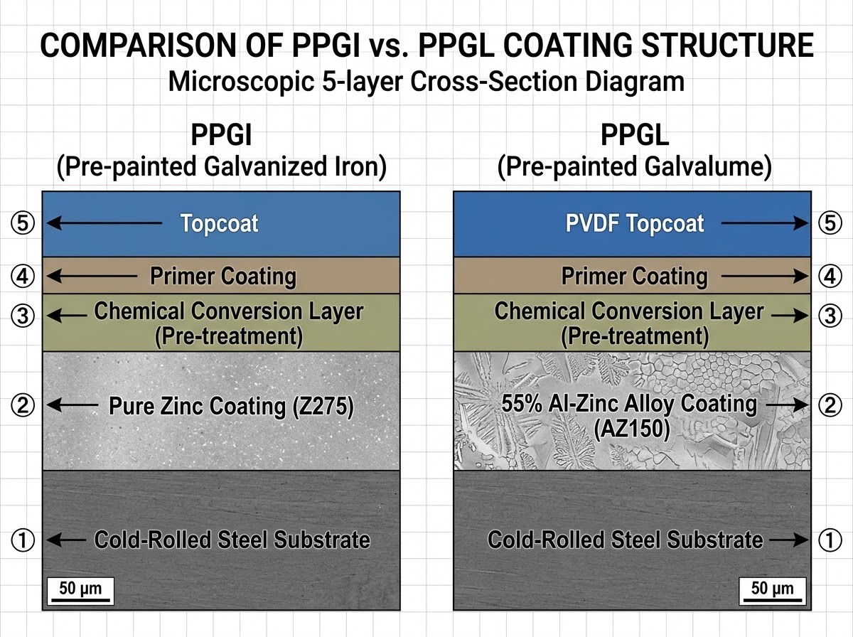 PPGI_versus_PPGL_coating_diagram
